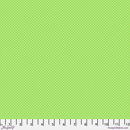 Tula Pink True Colors: Apple On the Grid: Sold by the 1/2 yard.