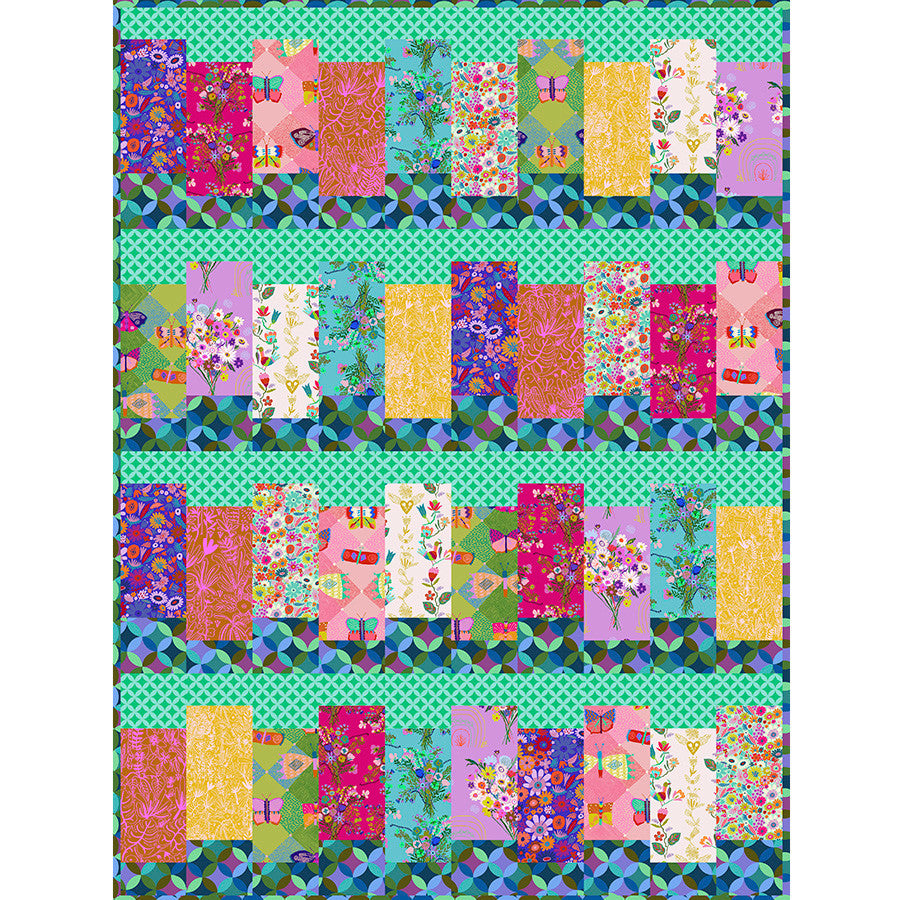 Harmony Fat Quarter Spark Pack- Blue: Includes Pattern