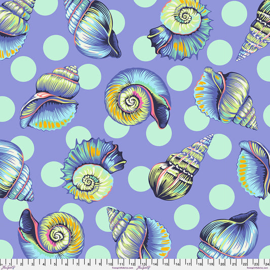 Floral Reef- Big Shelly Marine Cotton Sateen 108" Wide Back: Sold by the 1/2 yard *PREORDER