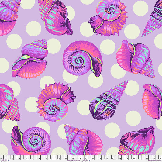 Floral Reef- Big Shelly Ultraviolet Cotton Sateen 108" Wide Back: Sold by the 1/2 yard *PREORDER