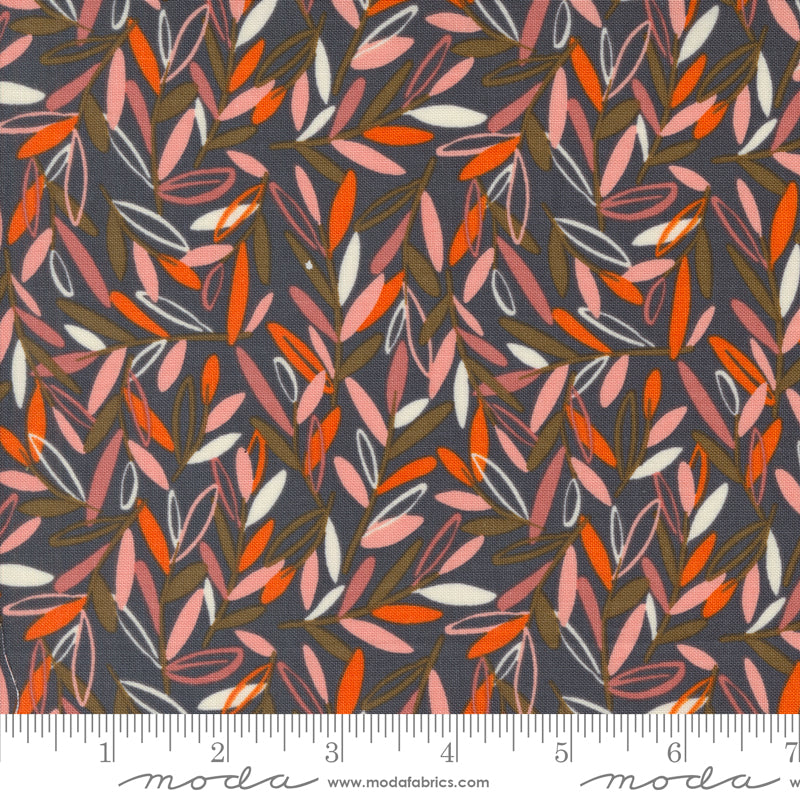 Things Above- Flint Leafscape: Sold by the 1/2 yard