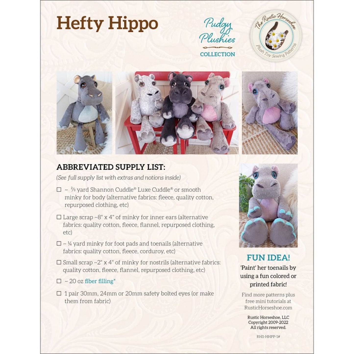 Hefty Hippo Pattern
