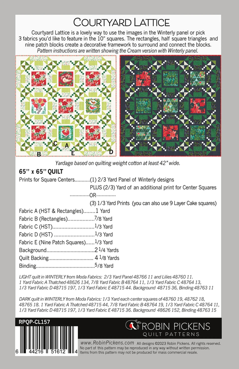 Courtyard Lattice Quilt Pattern
