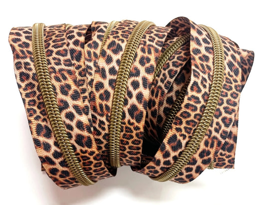 Leopard Zipper Tape and Zipper Pulls