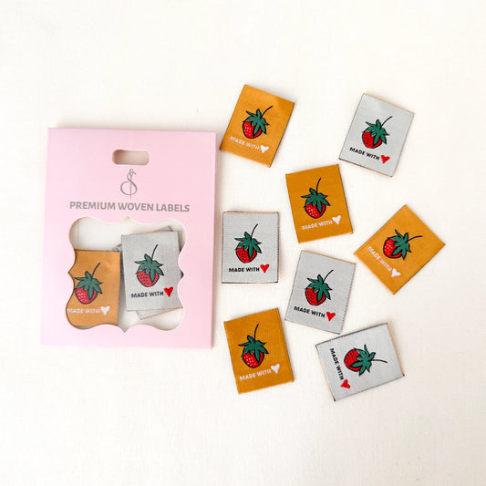 Made with Love Woven Quilt Labels- 8pk