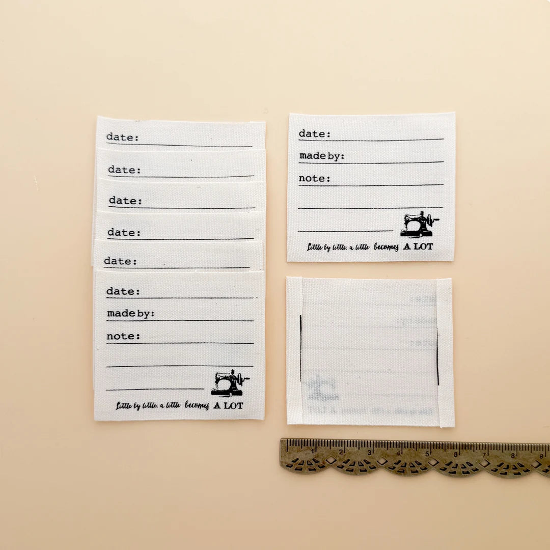 Note Cotton Quilt Labels- 8pk