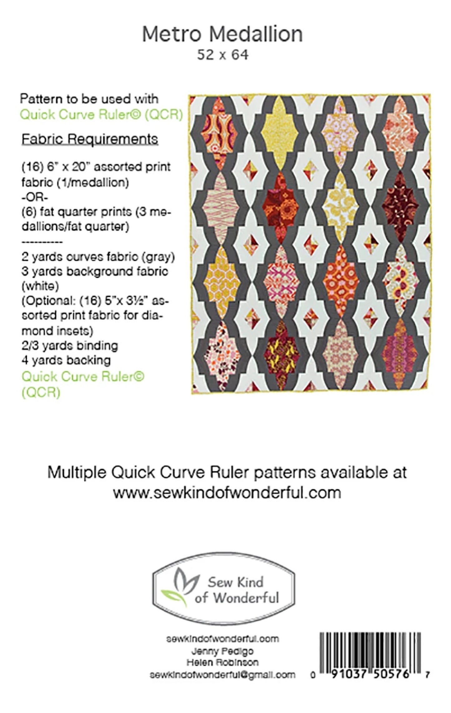 Metro Medallion- QCR Pattern