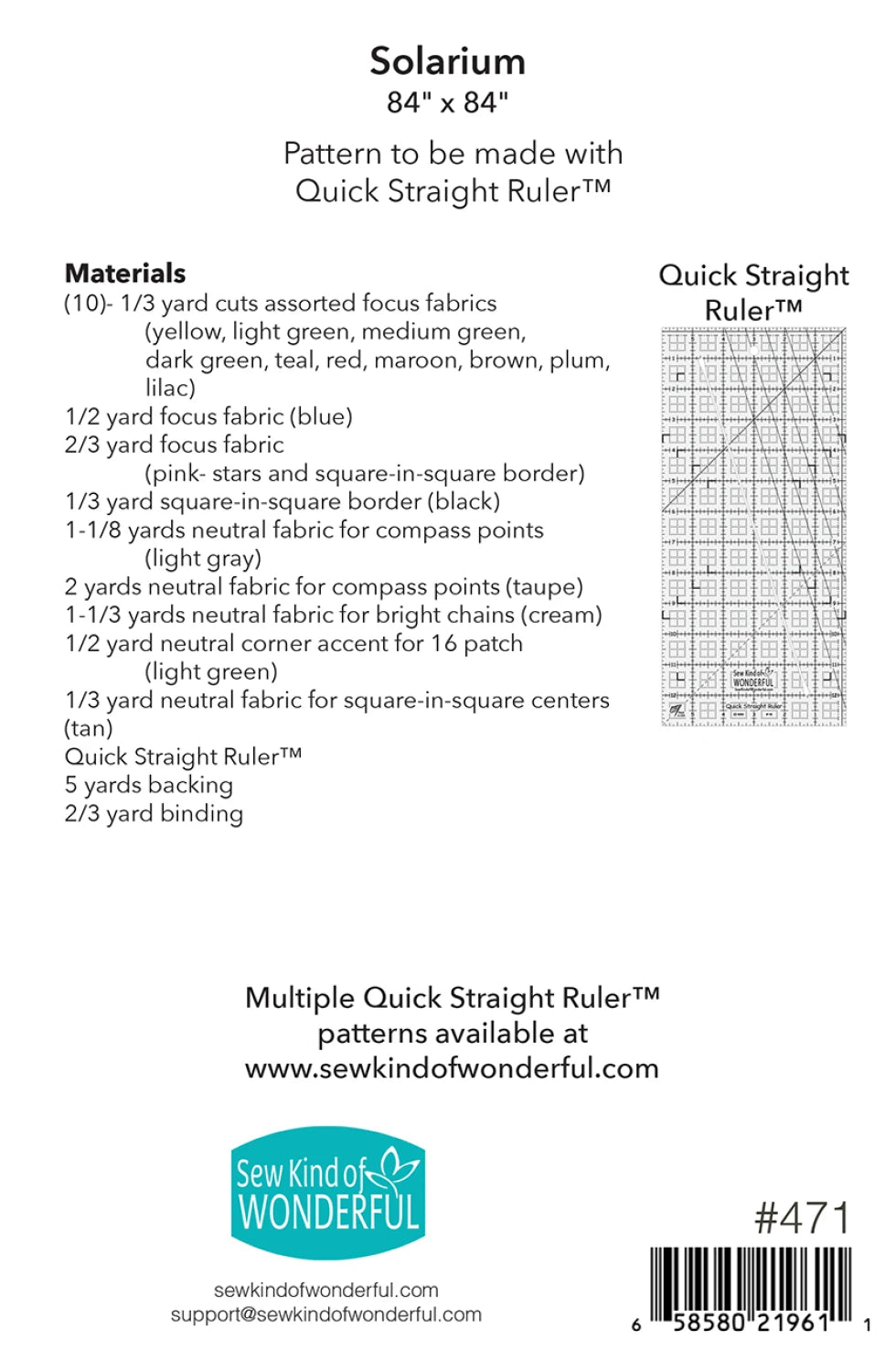 Solarium Quilt Pattern