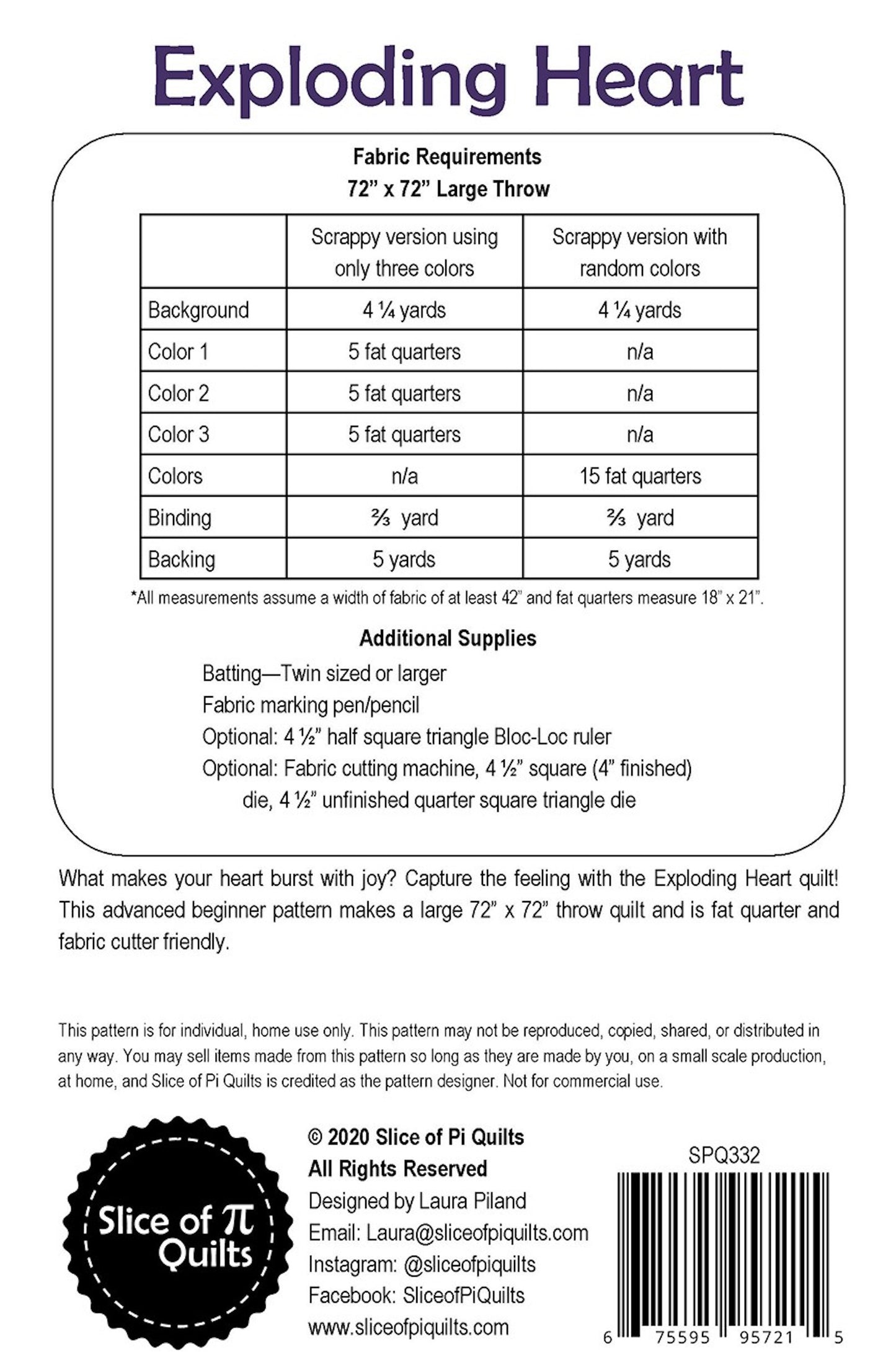 Exploding Heart Quilt Pattern