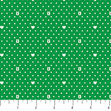 Squishmallows- Green Dots: Sold by the 1/2 yard
