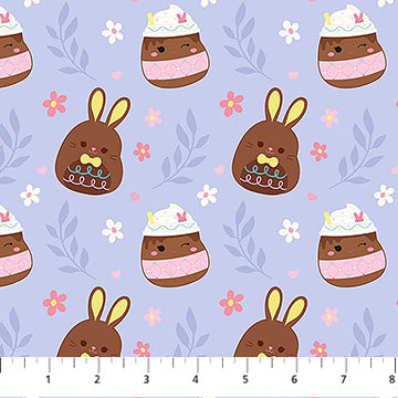 Squishmallows Springtime- Lilac Chocolate: Sold by the 1/2 yard