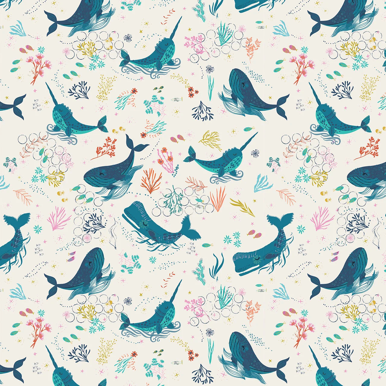 Sirens Seas- Ocean Song: Sold by the 1/2 yard