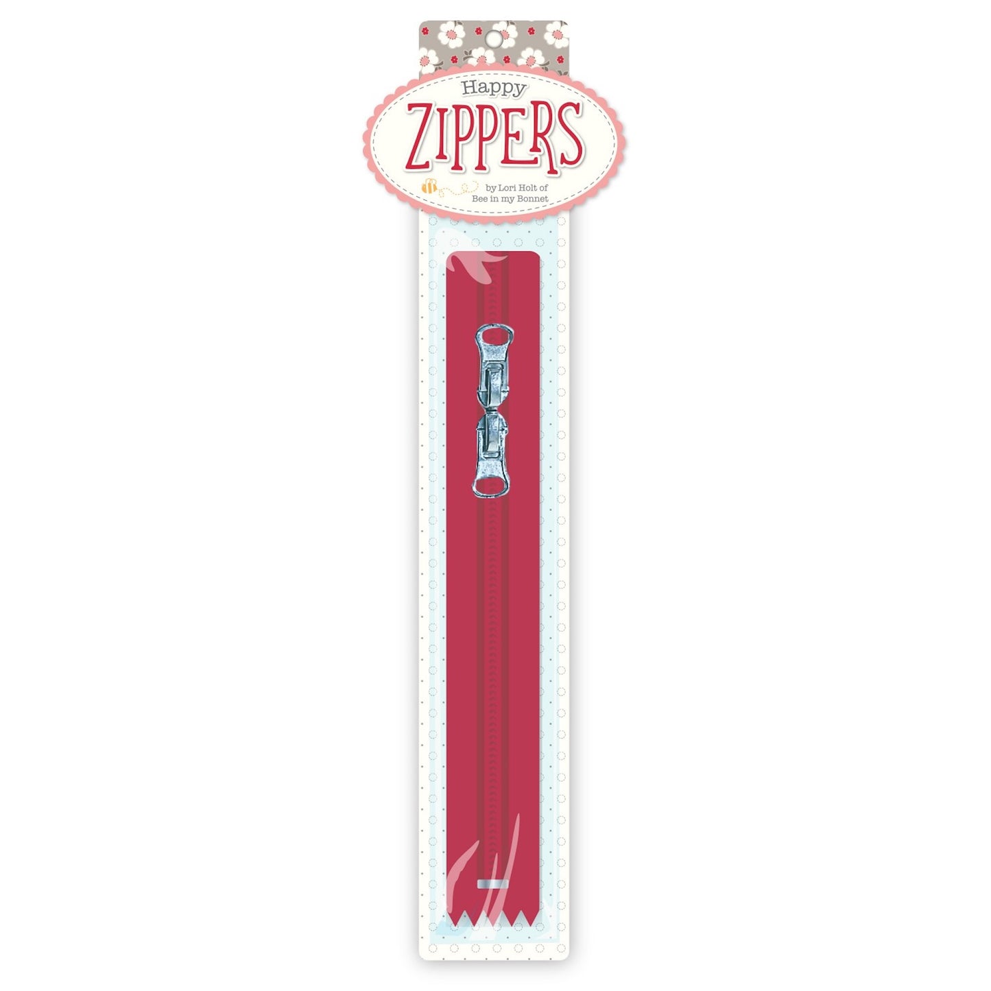 Lori Holt Happy Zippers 16IN Red