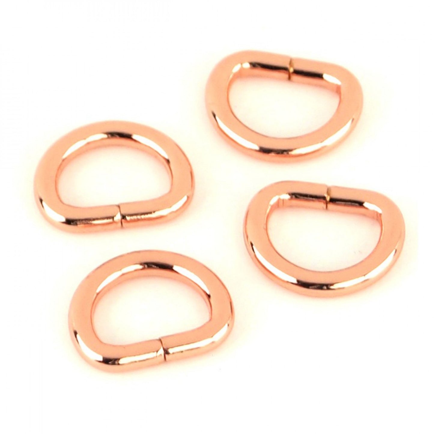 Four D-Rings 1/2": Rose Gold