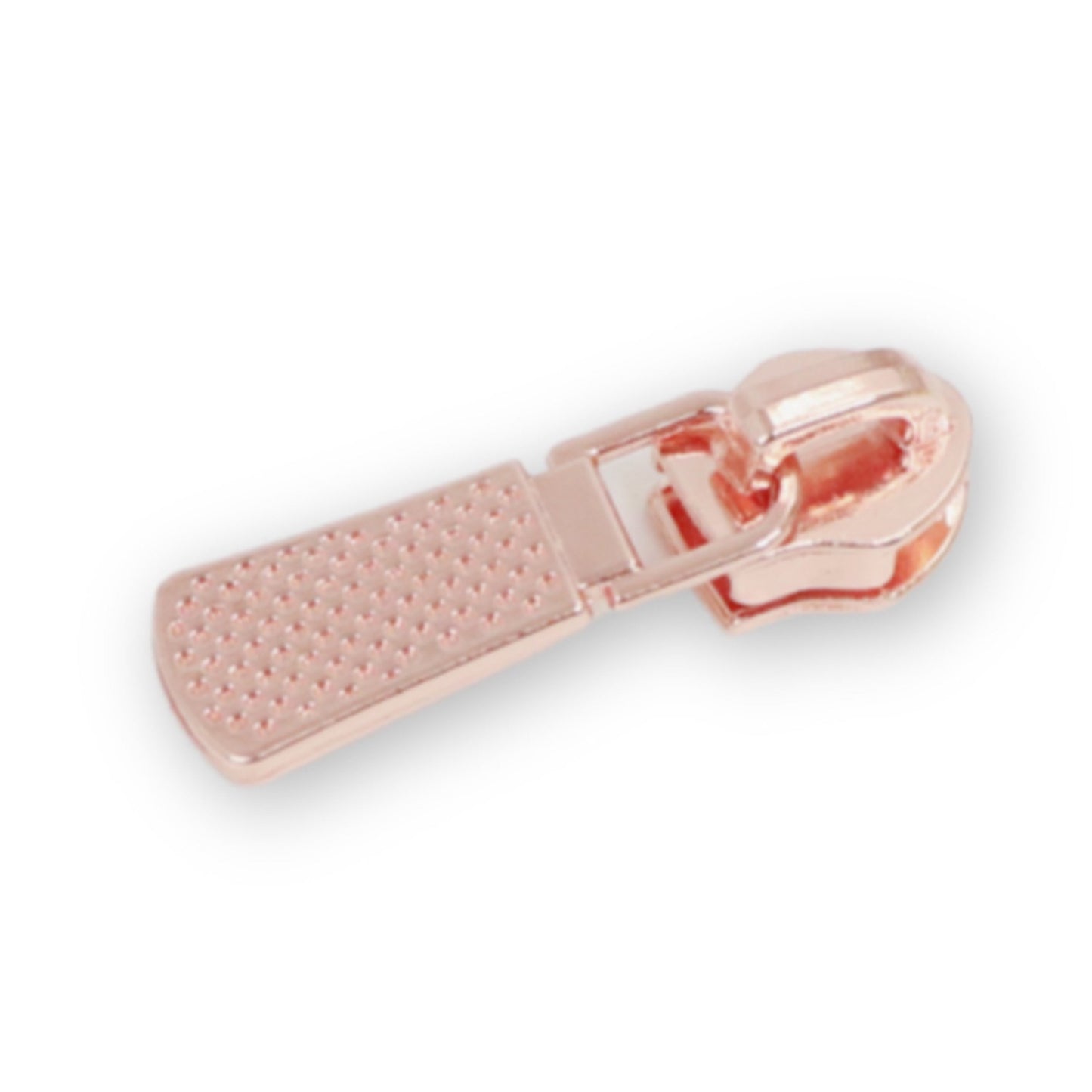 Four 5 Textured Zipper Pulls- Rose Gold 4ct