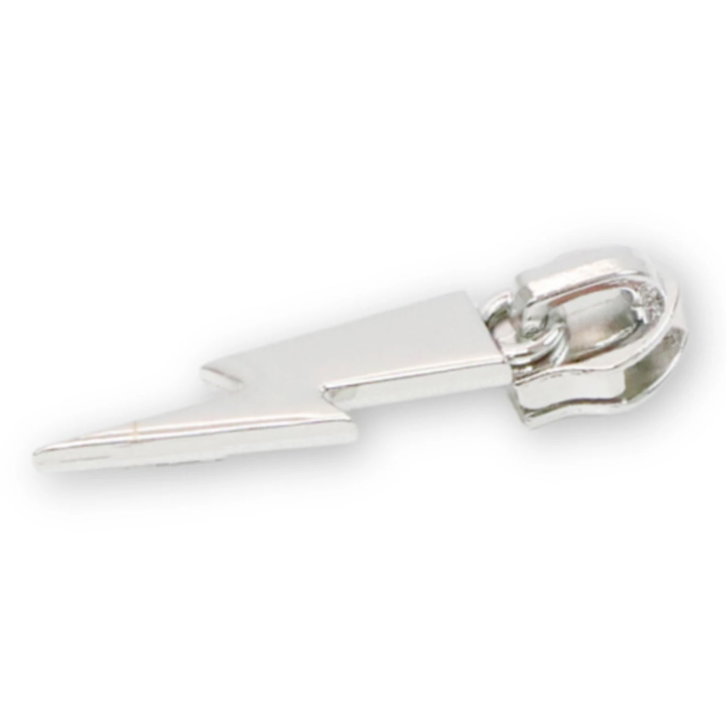 Nickel Lightning Bolt Zipper Pulls: Pack of 4