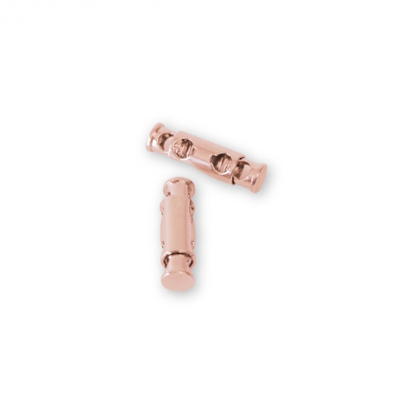 Cord Stoppers 1/8in- Rose Gold: 2pc