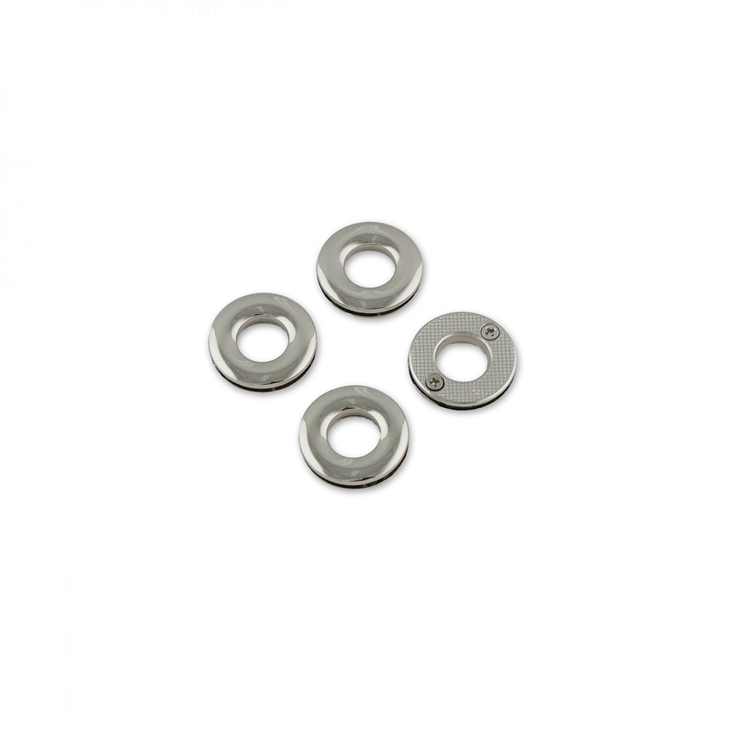 Four- 1/2in Screw Together Grommets: Nickel
