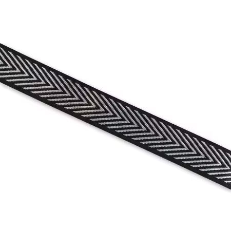 1.5" Silver Chevron Webbing: Sold By the Yard
