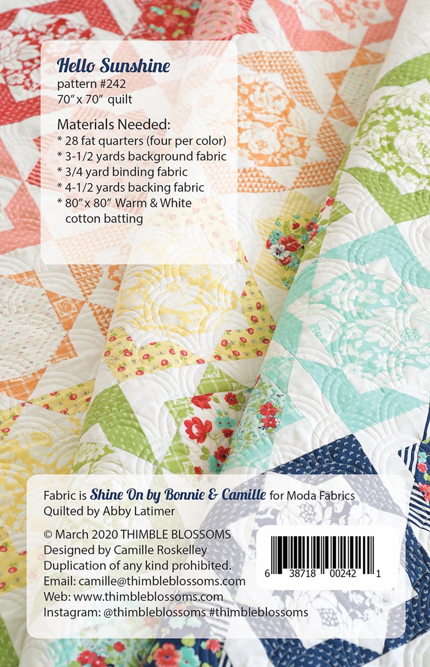 Hello Sunshine Quilt Pattern