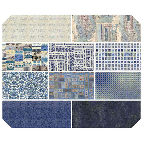 Tim Holtz Palette Program Fat Quarter Bundle- Indigo