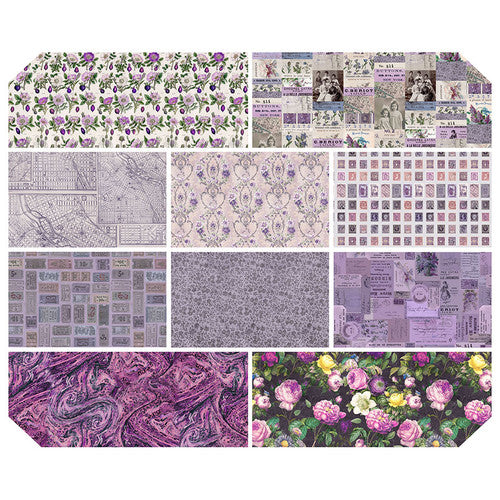 Tim Holtz Palette Program Fat Quarter Bundle- Purple