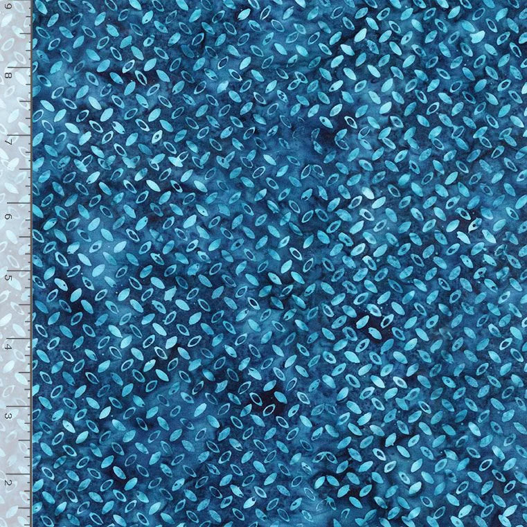 Tonga Batik- Teal Ethnic Patterns: Sold By The 1/2 Yard