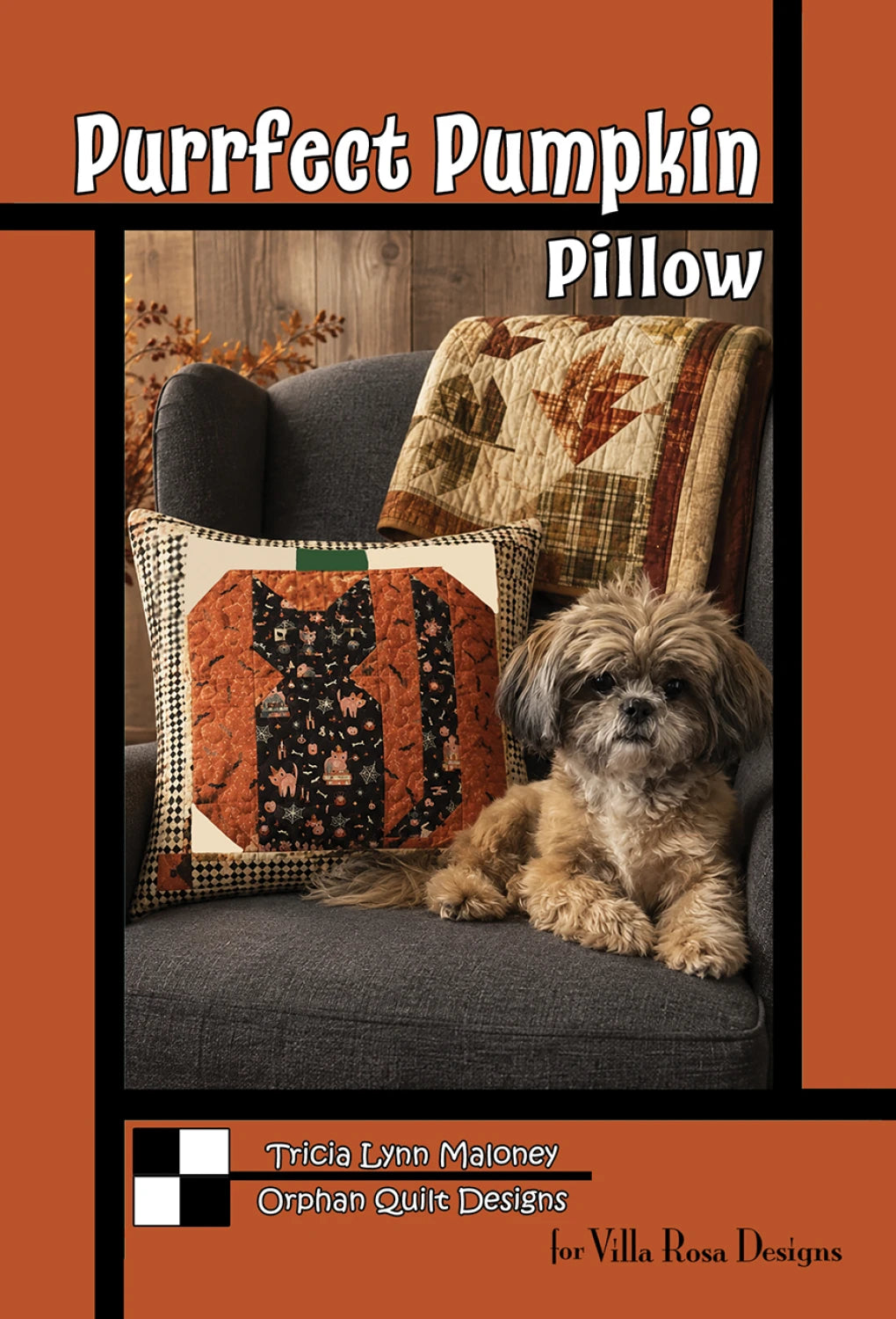 Purrfect Pumpkin Pillow Pattern (Cardstock)