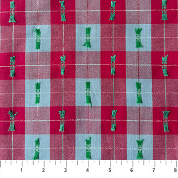 Silver Lining- Sugarplum Presents with Silver Metallic: Sold by the 1/2 yard