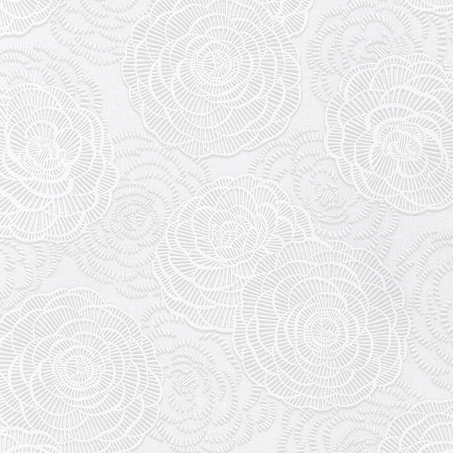 Wishwell Alabaster- Winter Flowers: Sold by the 1/2 yard.