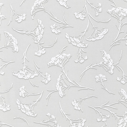 Wishwell Alabaster- Cloud Wildflowers: Sold by the 1/2 yard.