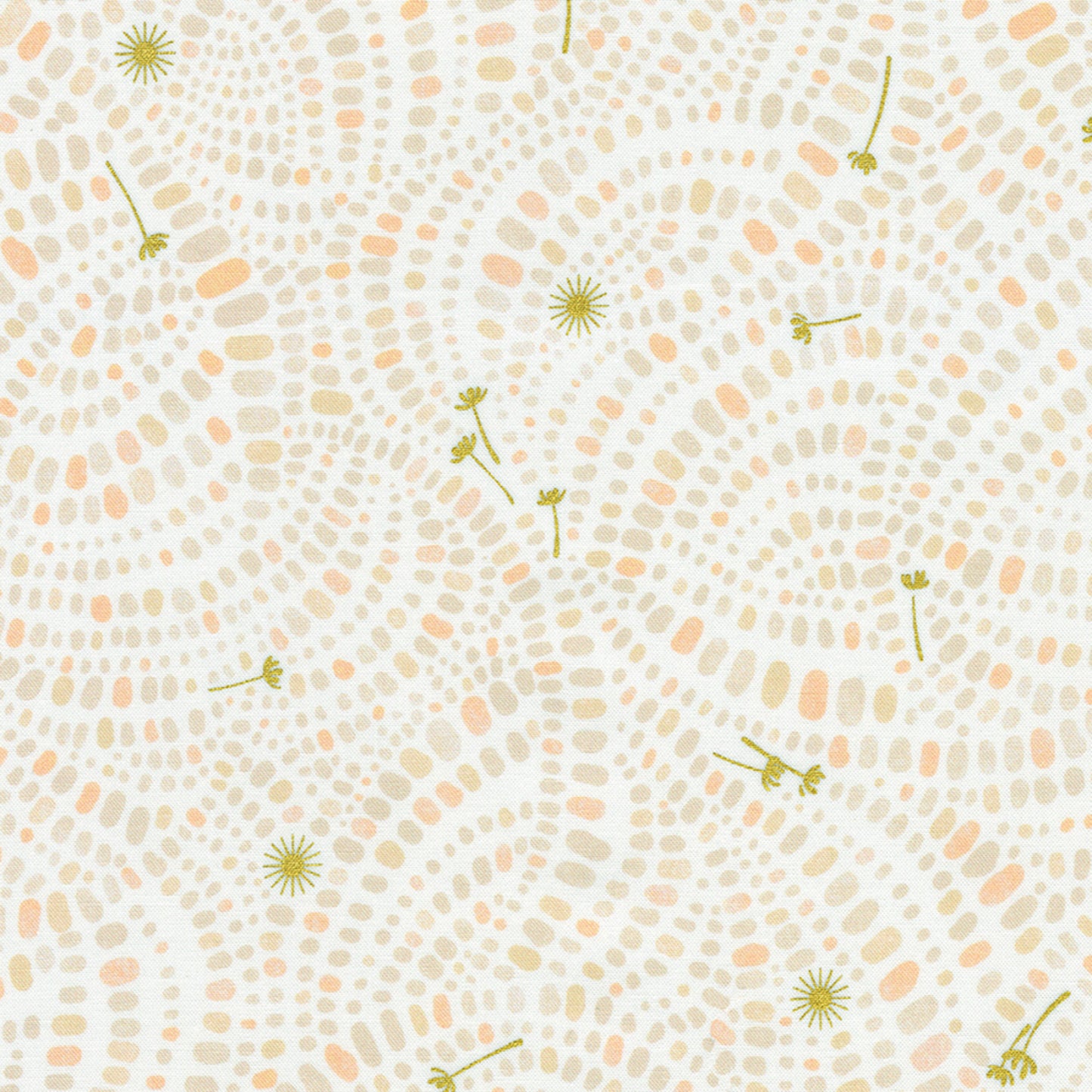 Summerstone- Ivory Mosaic with Metallic: Sold by the 1/2 yard.