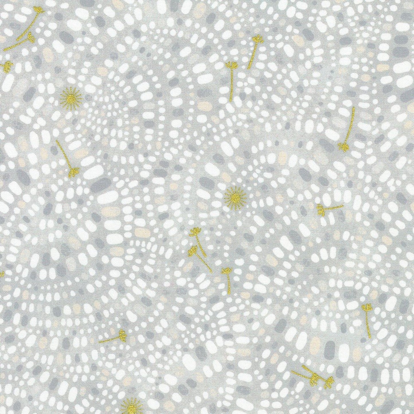 Summerstone- Cobblestone Mosaic with Metallic: Sold by the 1/2 yard.