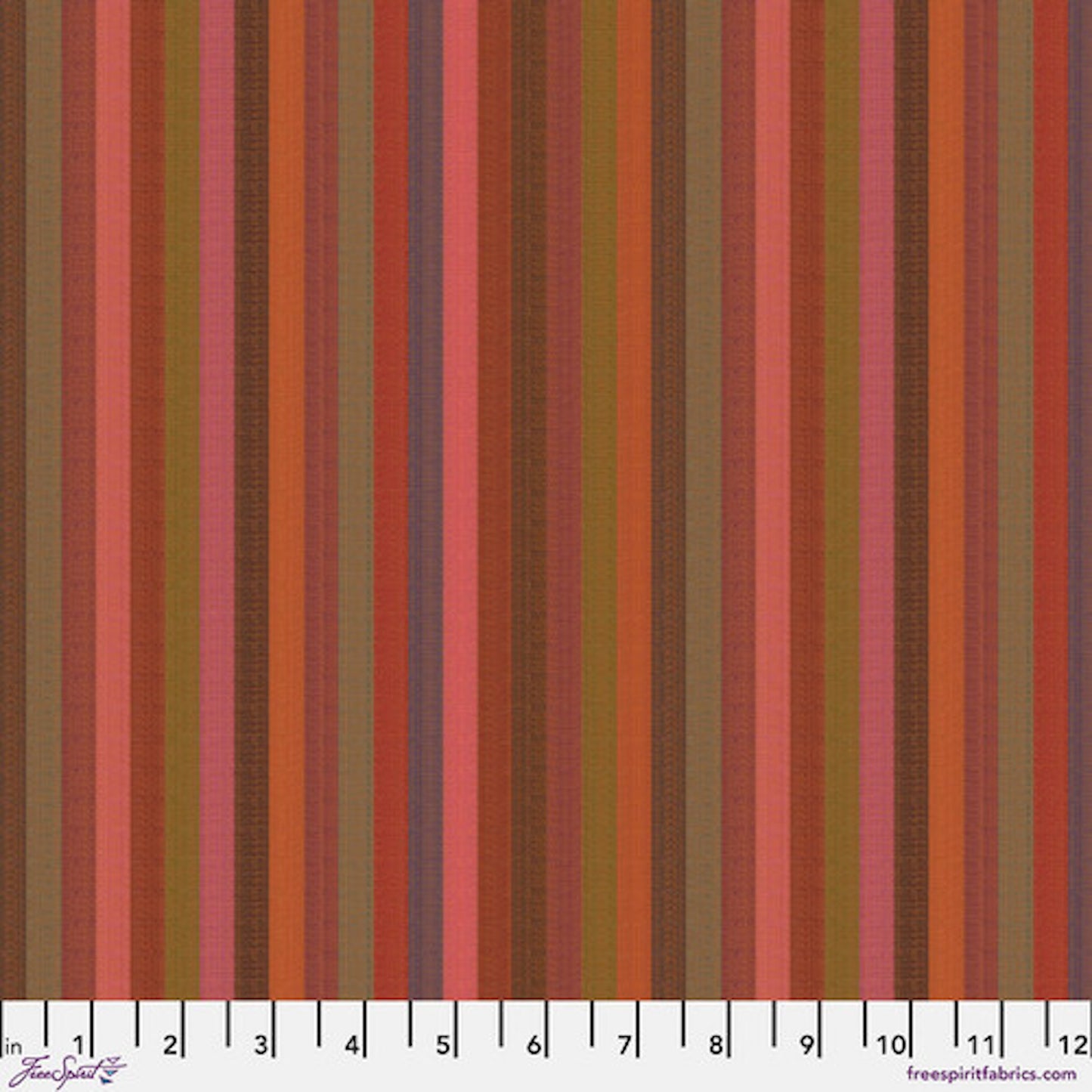 Kaffe Fassett 2025 Woven Stripes- Tomato Narrow Stripe: Sold by the 1/2 yard.