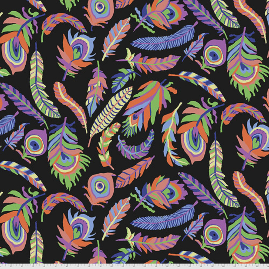 Kaffe Fassett Collective August 2021- Tickle My Fancy- Black