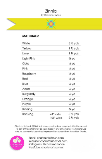 Zinnia Quilt Pattern