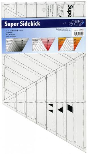 Jaybird Quilts Super Sidekick Ruler-3 Shapes In 8 Sizes