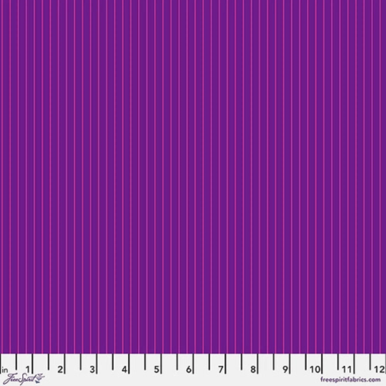 True Colors Tiny Stripes- Aster: Sold by the 1/2 yard