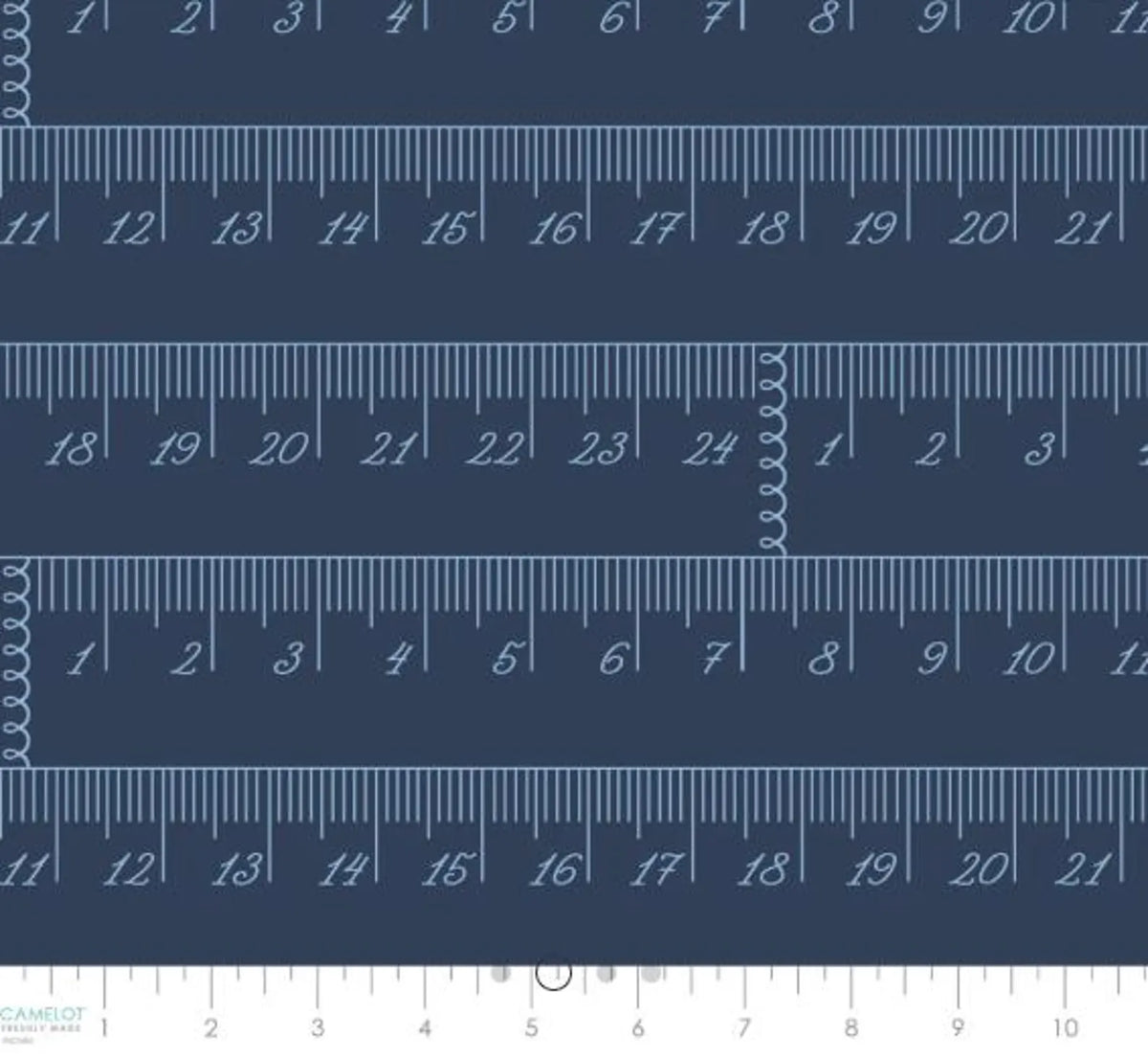 En Vogue- Navy Chic Rulers: Sold by the 1/2 yard.