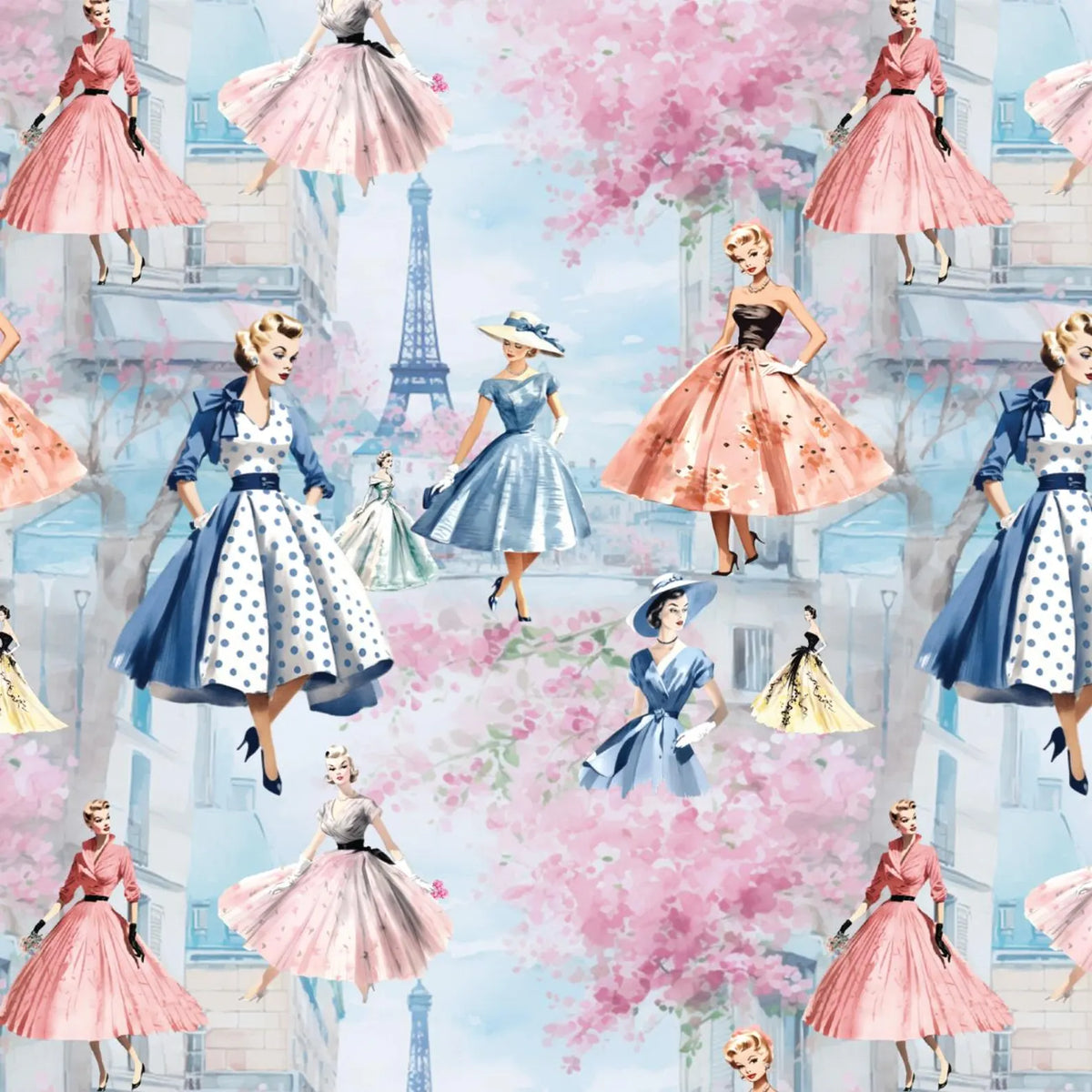 En Vogue- Blue Sophistication: Sold by the 1/2 yard