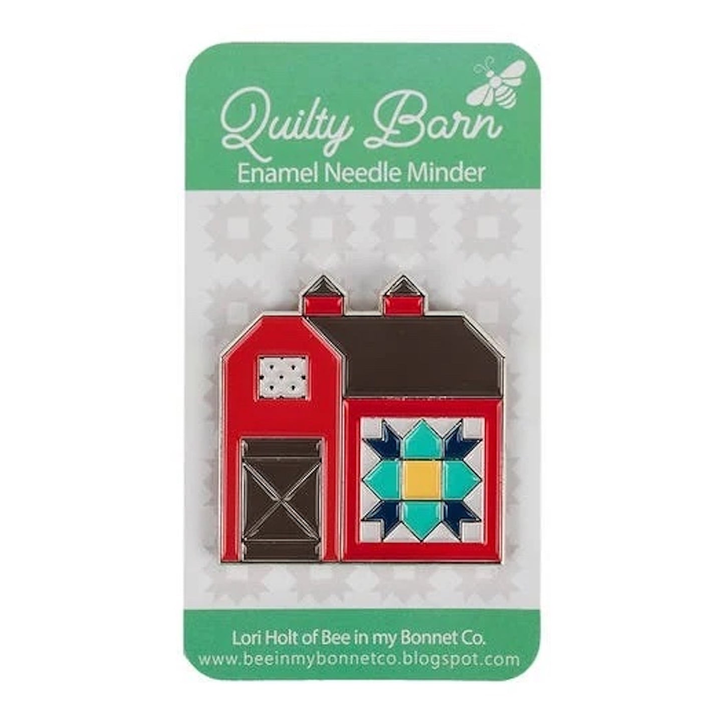 Quilty Barn Enamel Needle Minder- Bee In My Bonnet