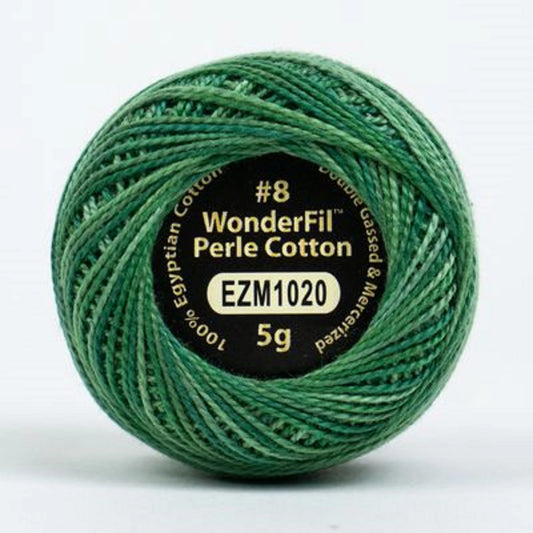 Wonderfil Eleganza Perle Cotton Thread EZM1020 Mossy Alcove Variegated