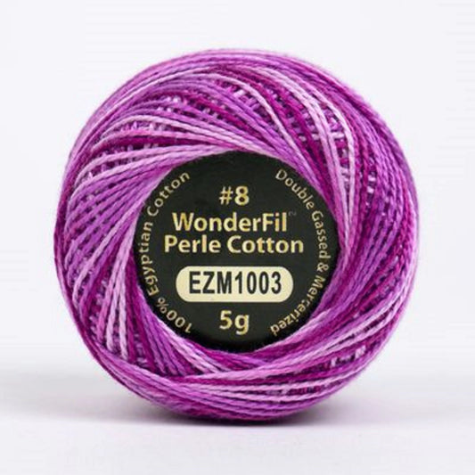 Wonderfil Eleganza Perle Cotton Thread EZM1003 Fuchsia Variegated