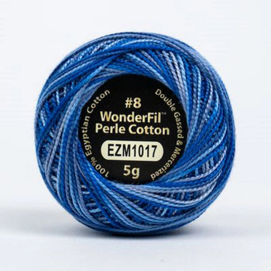 Wonderfil Eleganza Perle Cotton Thread EZM1017 Sea Depths Variegated