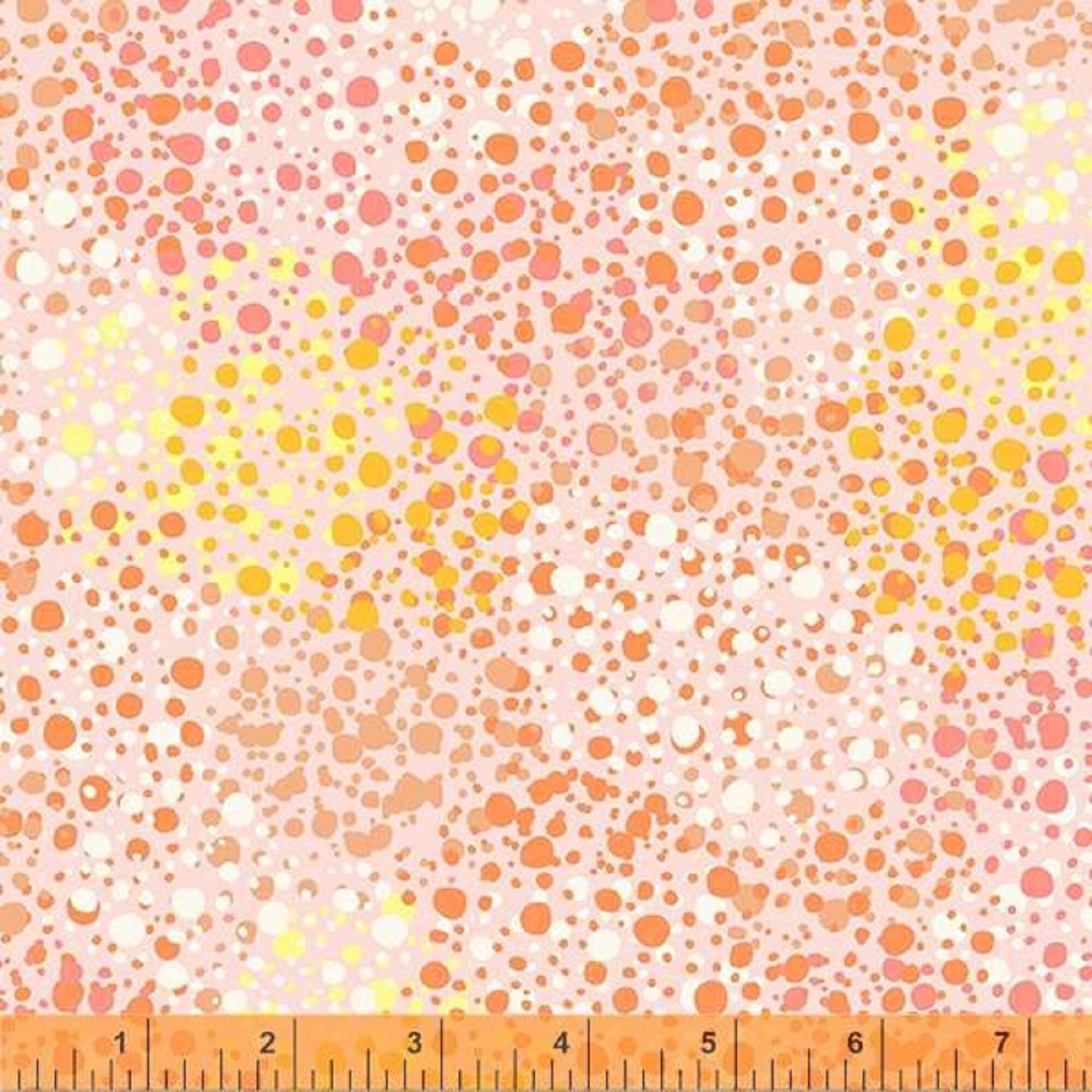 Splatter Dots- Peach 108" Quilt Backing: Sold by the 1/2 Yard