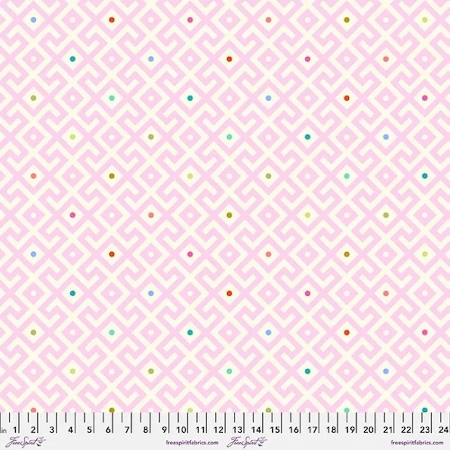Tula Pink Mama Geo- Dawn 108" Backing: Sold by the 1/2 yard