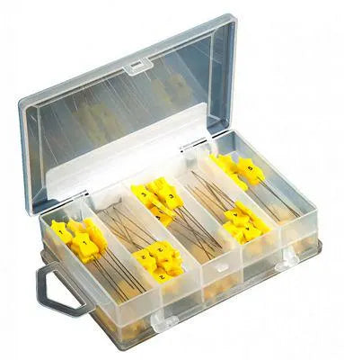 Yellow Decorative Numbered Pins: 100pcs, Numbered 11-20