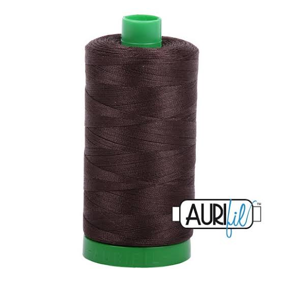 Aurifil 40wt Mako - 1092 Yards- Dark Brown