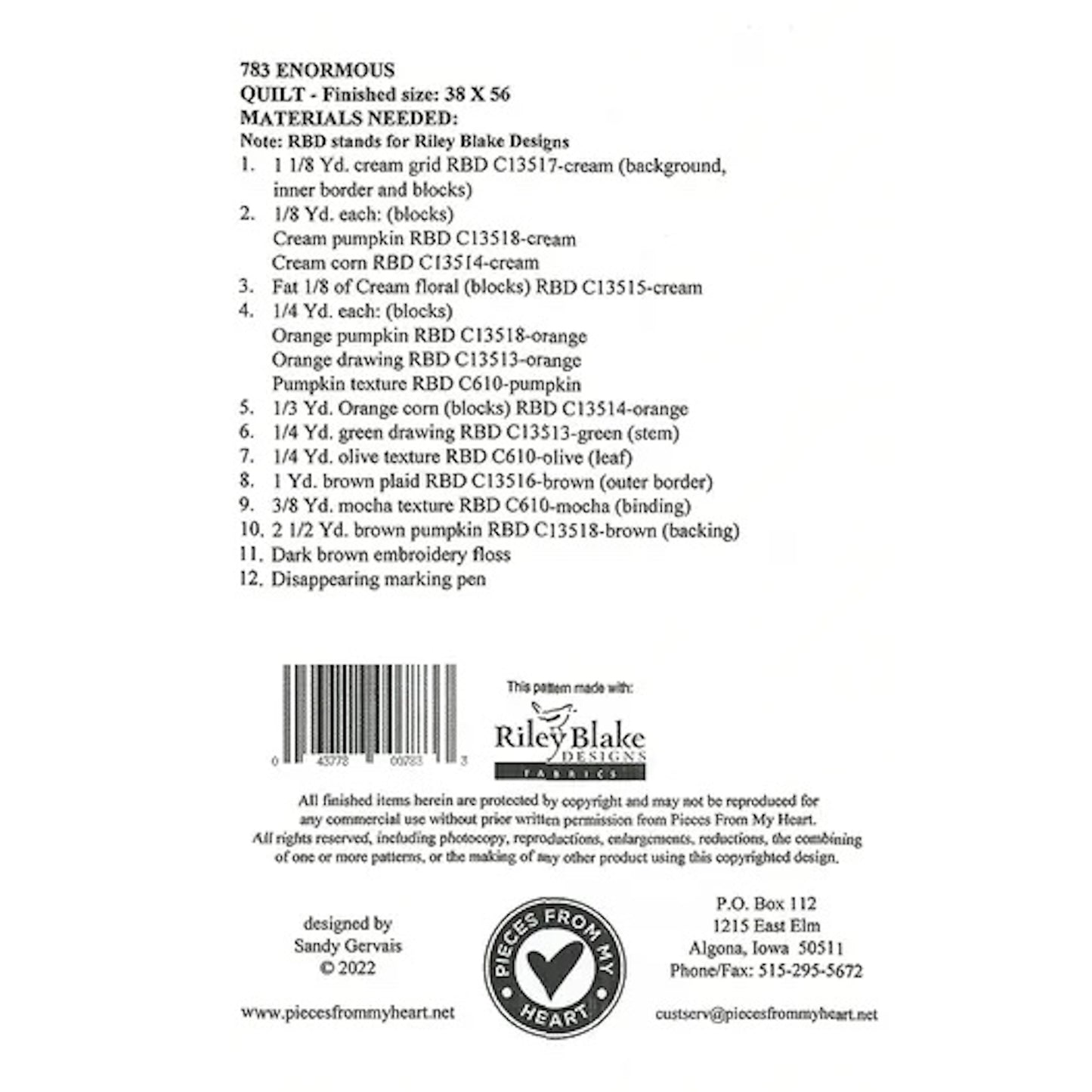 Enormous Quilt Pattern