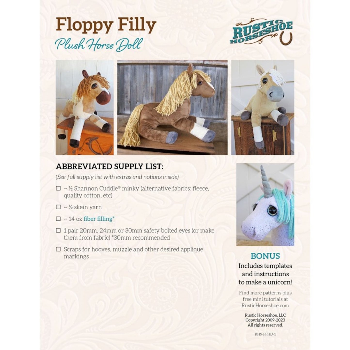 Floppy Filly Pattern